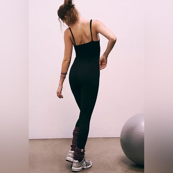 NWOT Free People Movement Lace Me Up Jumpsuit | Small | Black - Picture 3 of 10